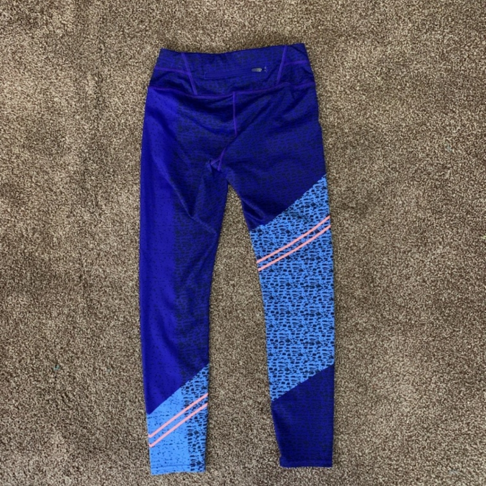 Athleta sz XS Blue Animal Print Leggings - Picture 2 of 6